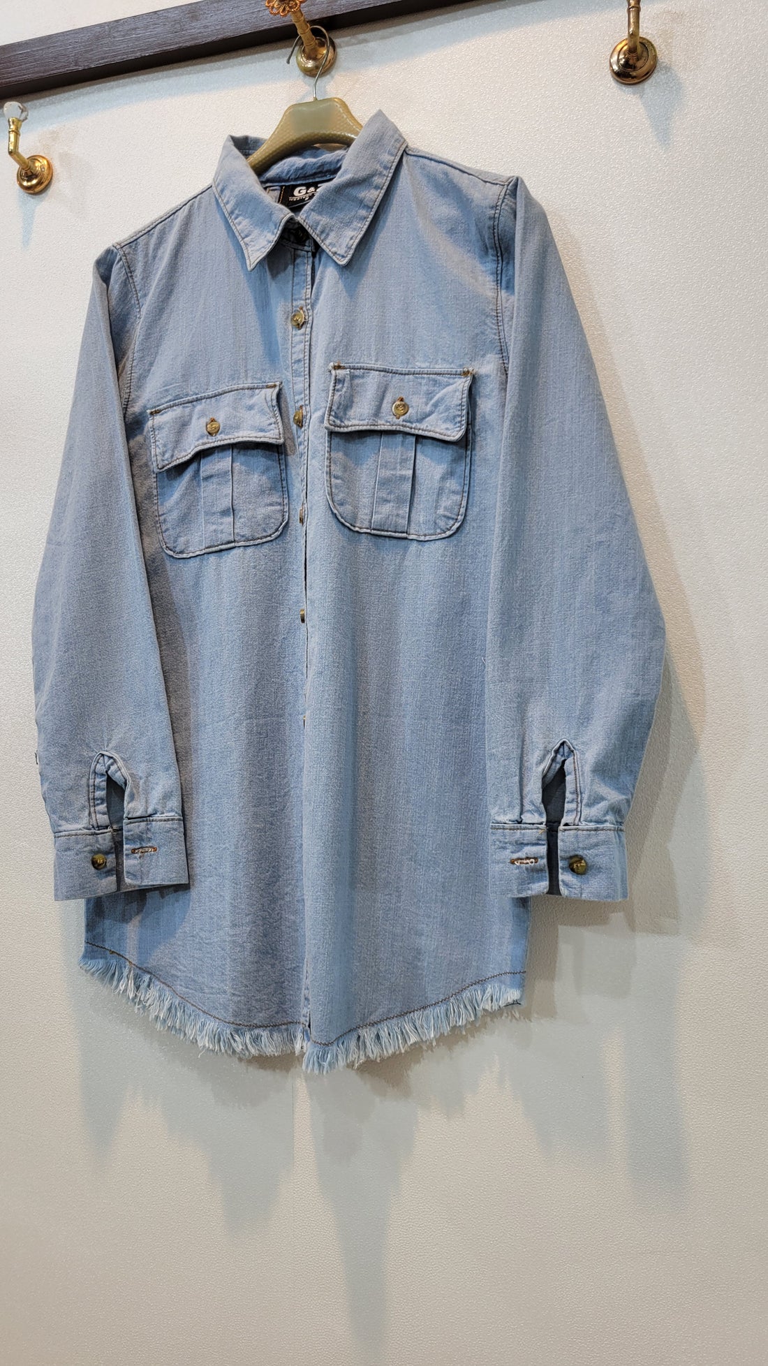 Denim Shirt ripped ( Sky blue)