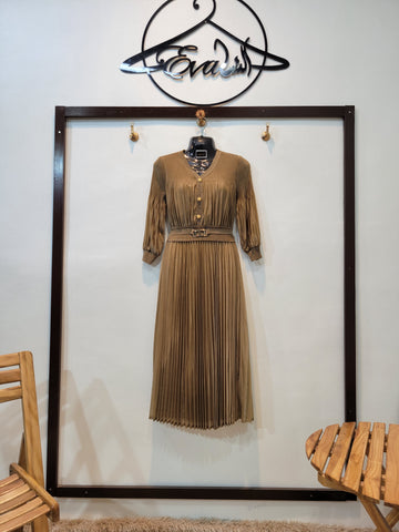 Korean Shine frock (Brown)