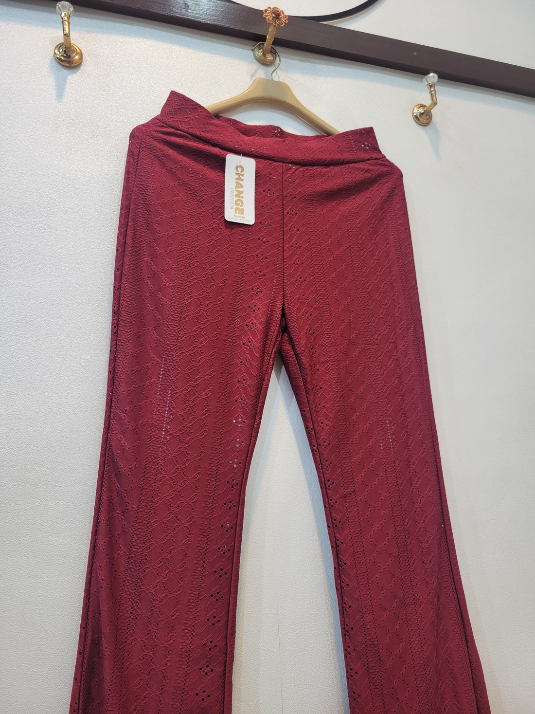 Cutwork Flapper (Maroon)