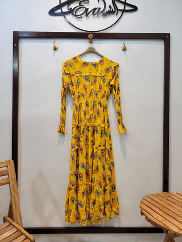 Sajni Lawn Frock (Yellow)