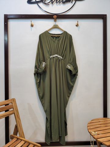 Handwork Solid Kaftaan (Green)