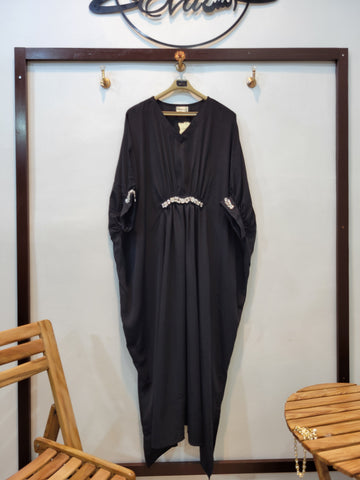 Handwork Solid Kaftaan (Black)