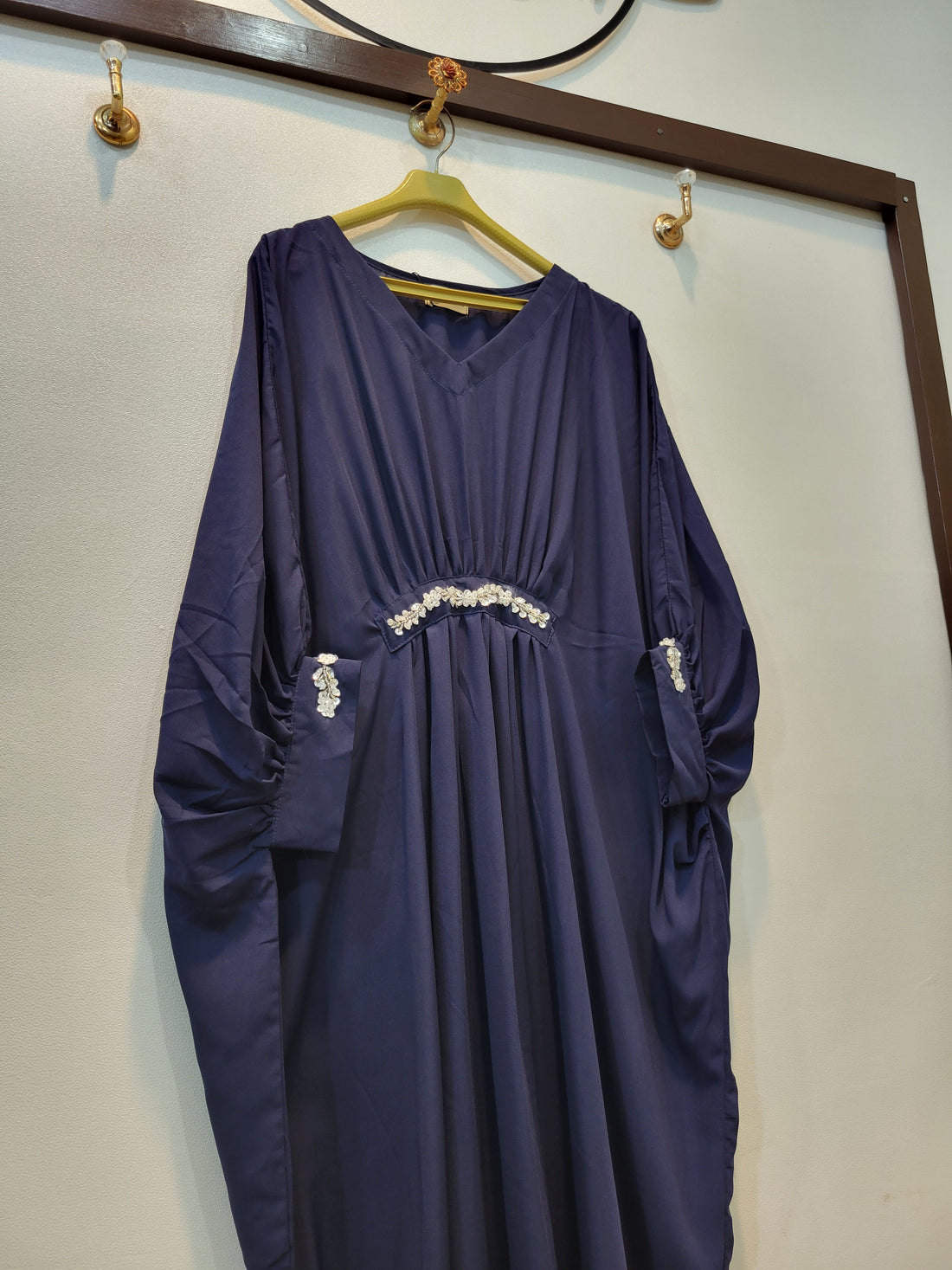 Handwork Solid Kaftaan (Navy blue)