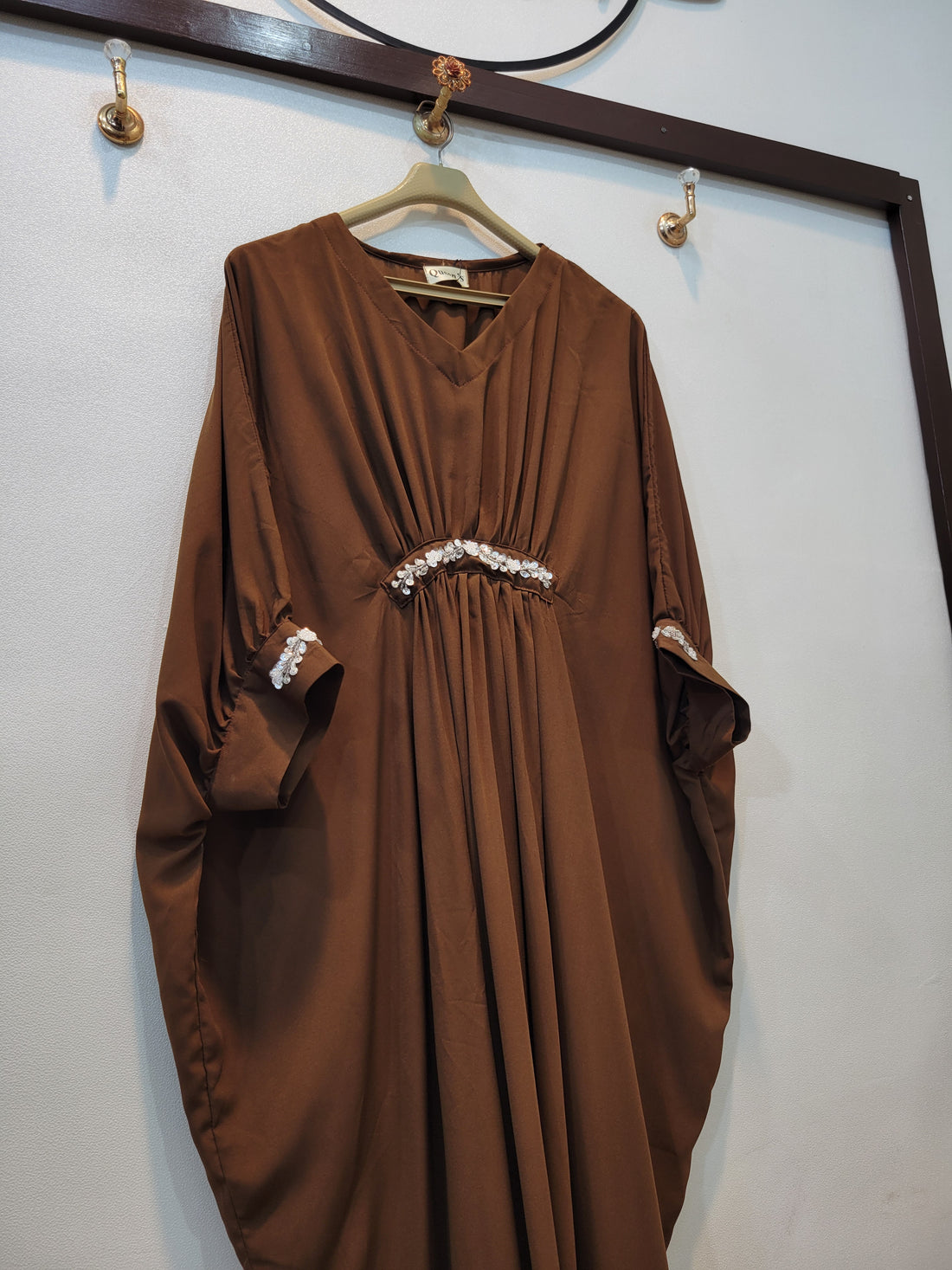 Handwork Solid Kaftaan (Brown)