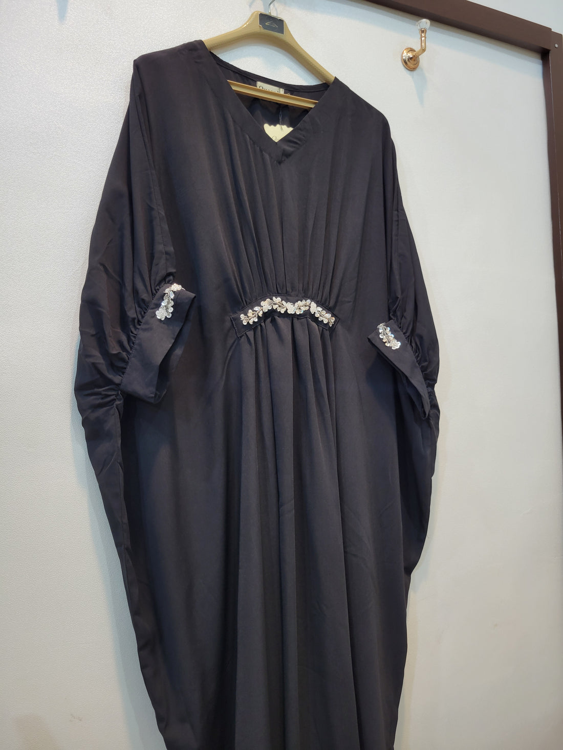 Handwork Solid Kaftaan (Black)