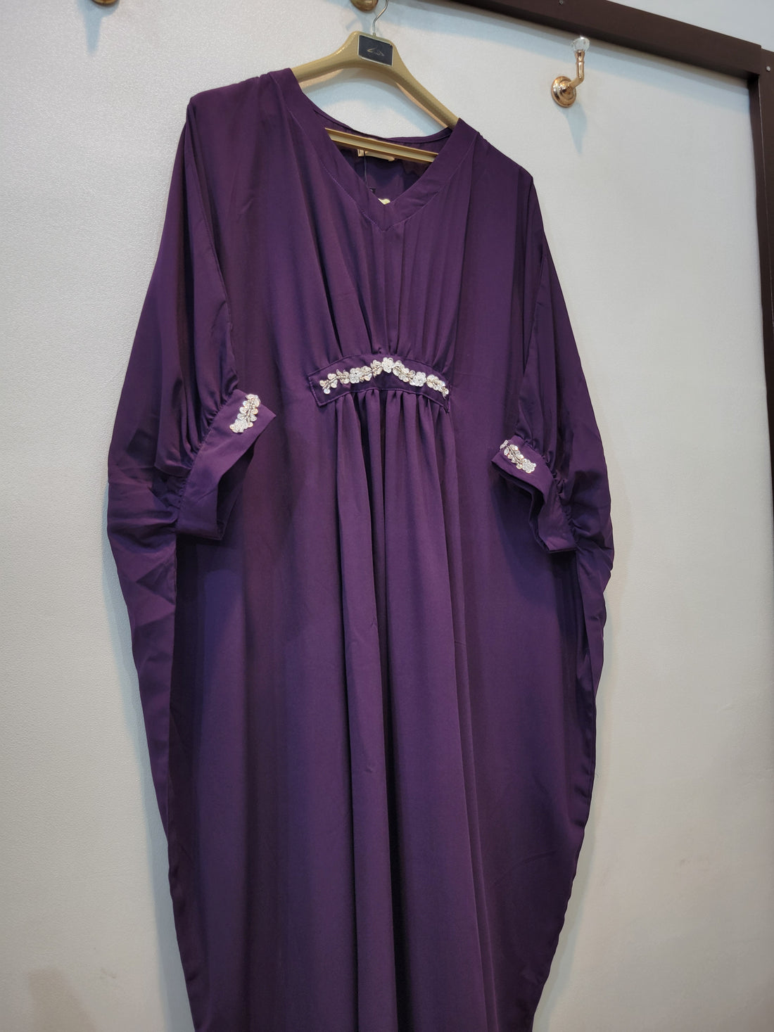 Handwork Solid Kaftaan (Purple)