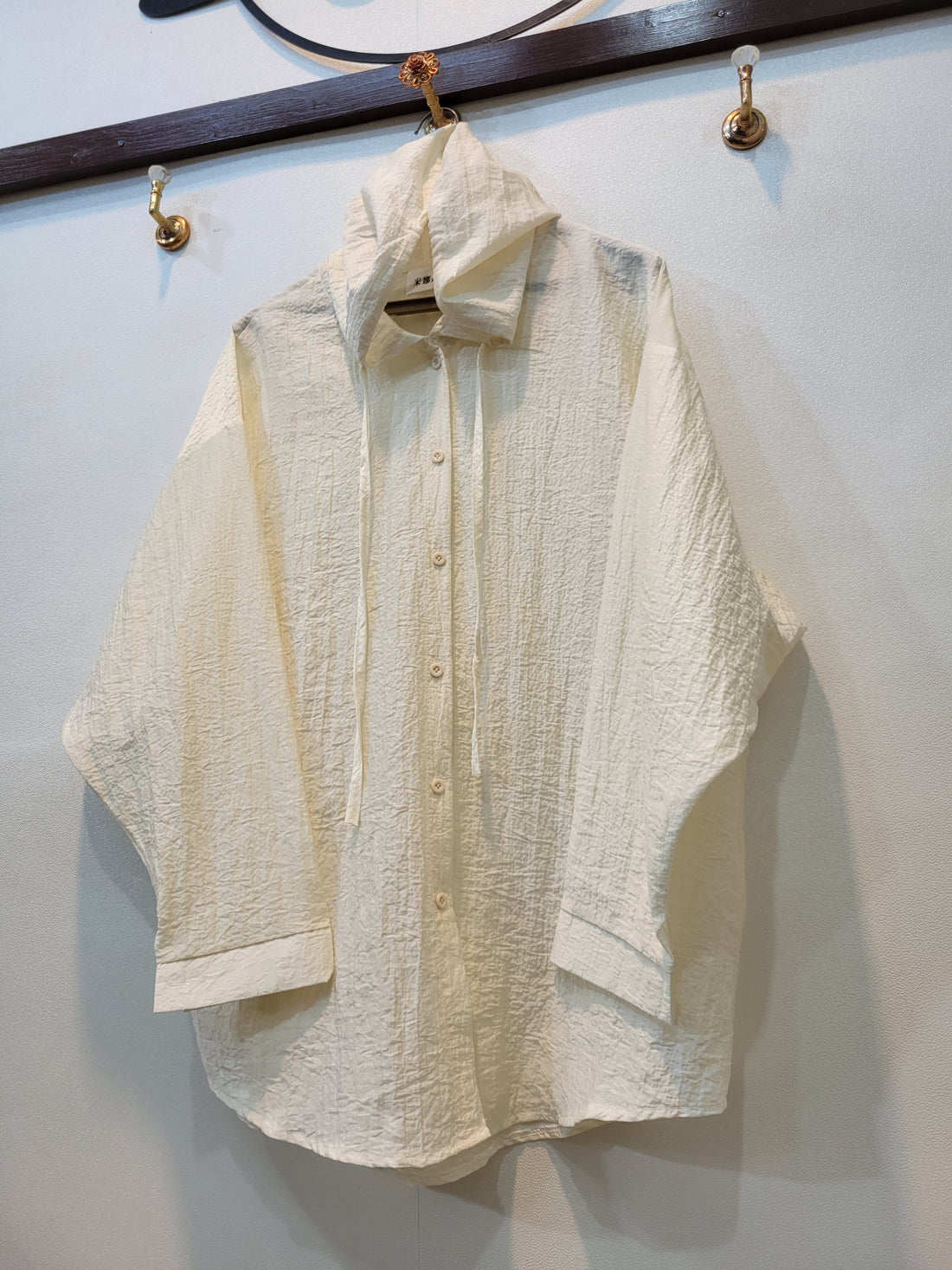 Summer Hoodie Baggy Top (Off white)