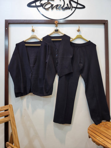 Trio Wool Coord (Black)