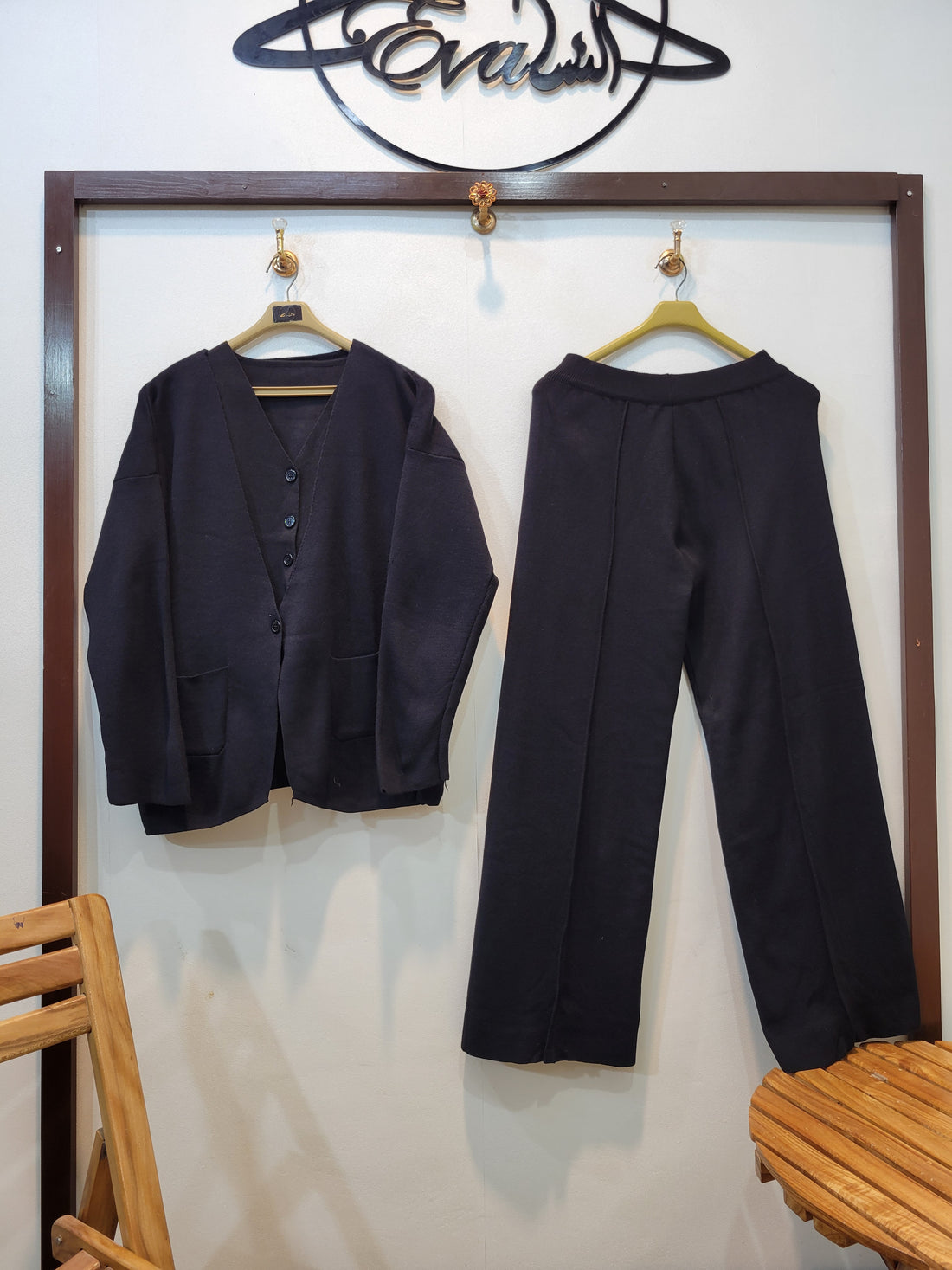 Trio Wool Coord (Black)