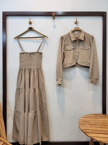 Elegant Jacket Maxi (Beige)