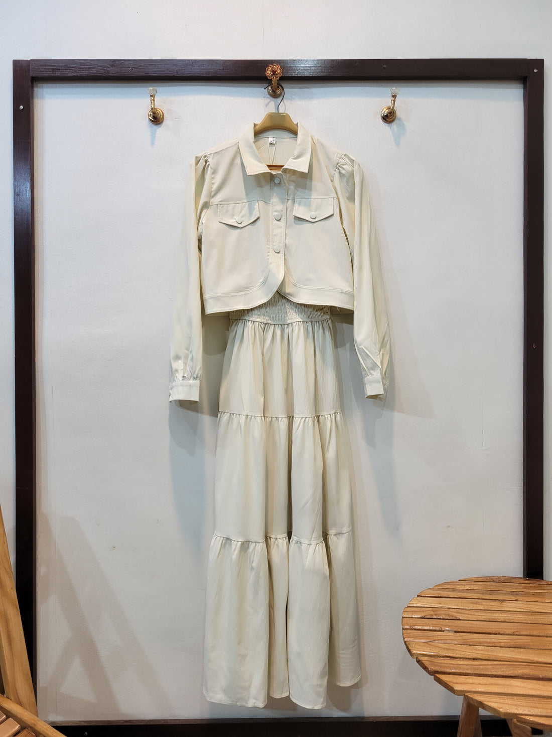 Elegant Jacket Maxi (White)