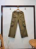 Eva al Nisa Extra Wide Leg Brown Cargo Pants for Women Pakistan
