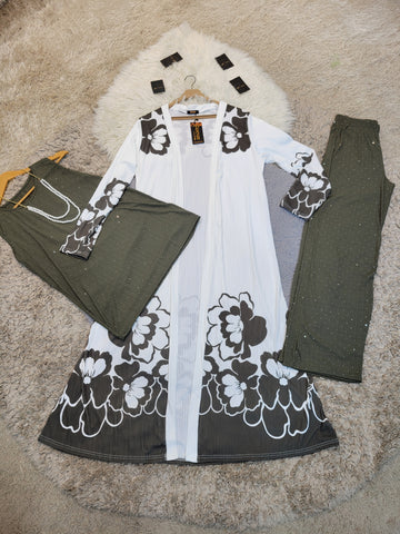 Stylish Shrug Coord (Green)