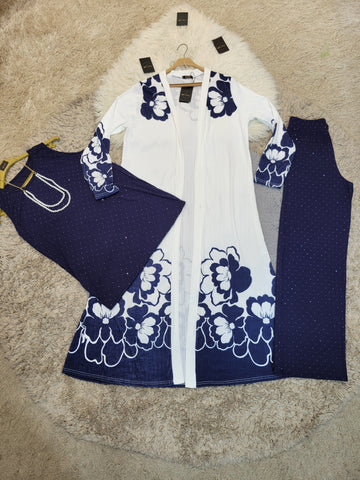 Stylish Shrug Coord (Blue)