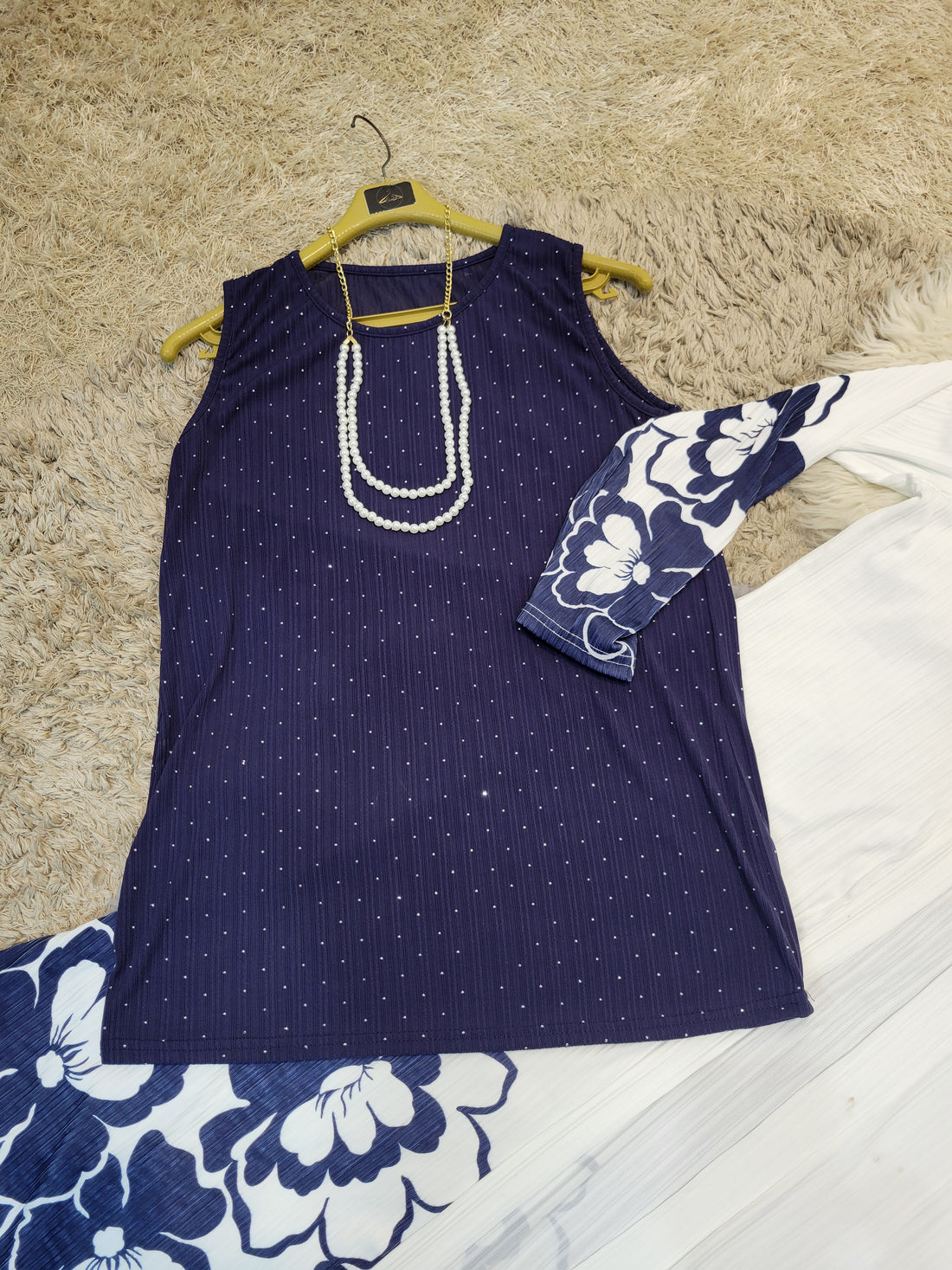 Stylish Shrug Coord (Blue)