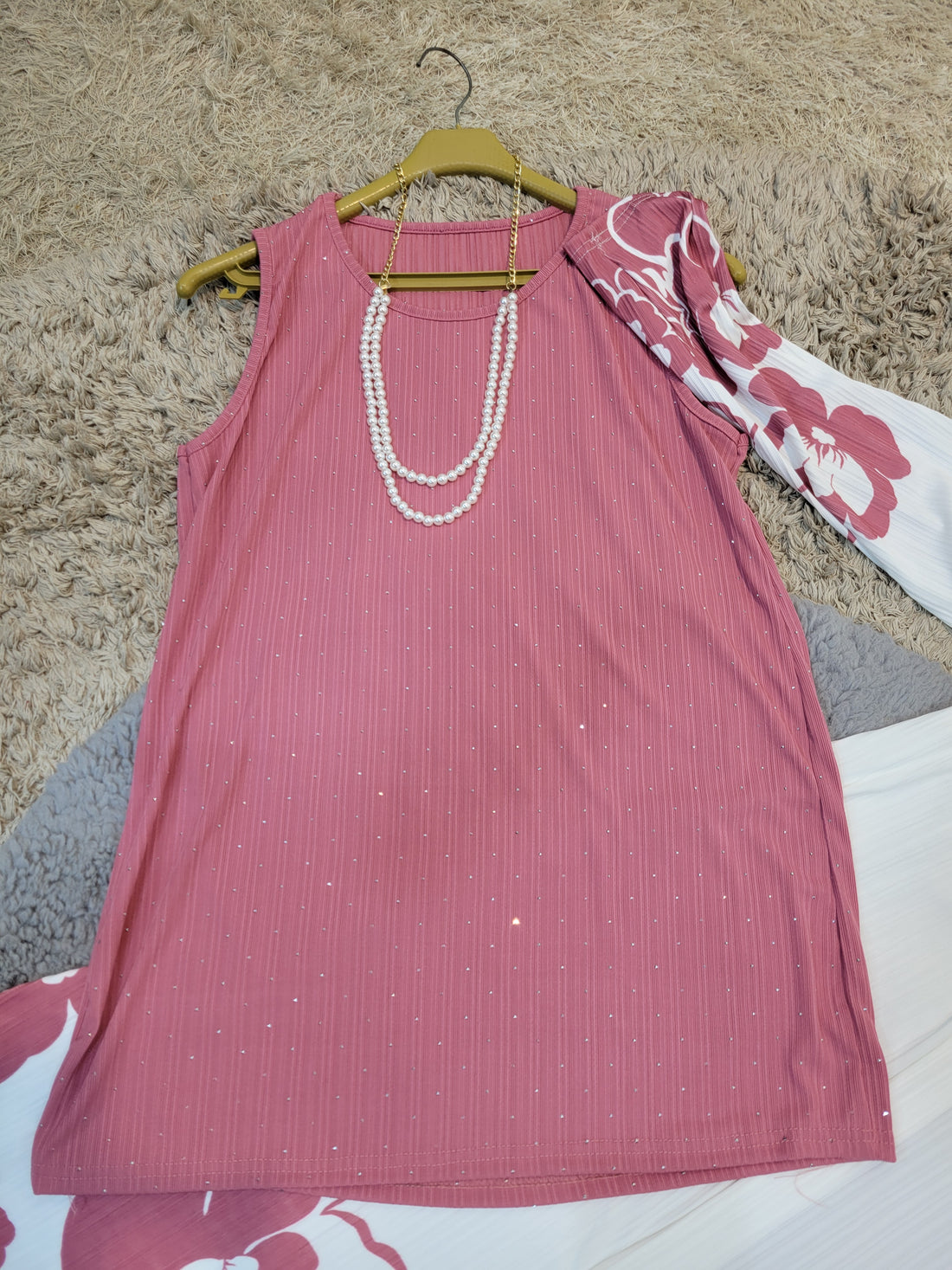 Stylish Shrug Coord (Pink)