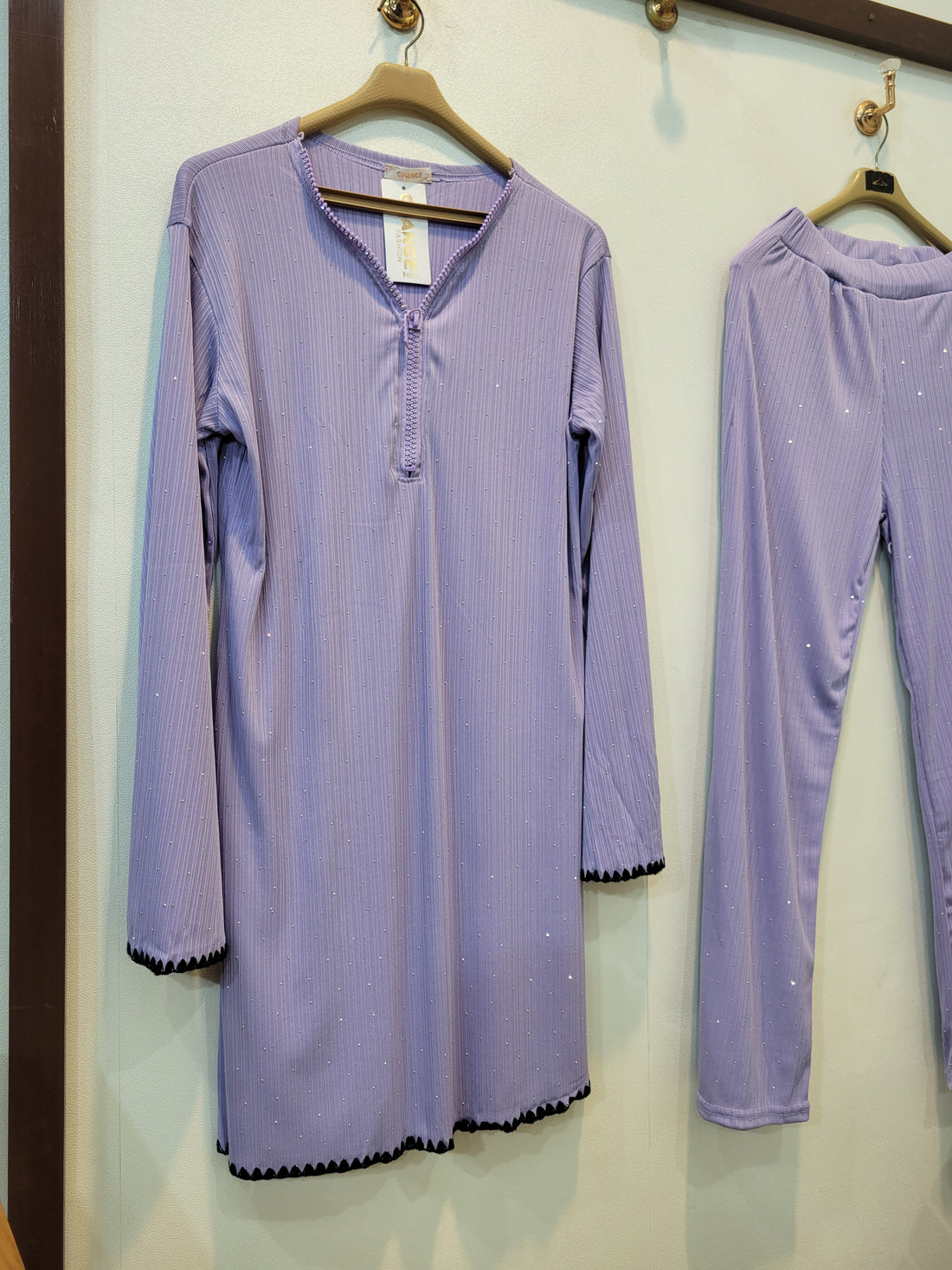 Long Shirt Coord (Purple)