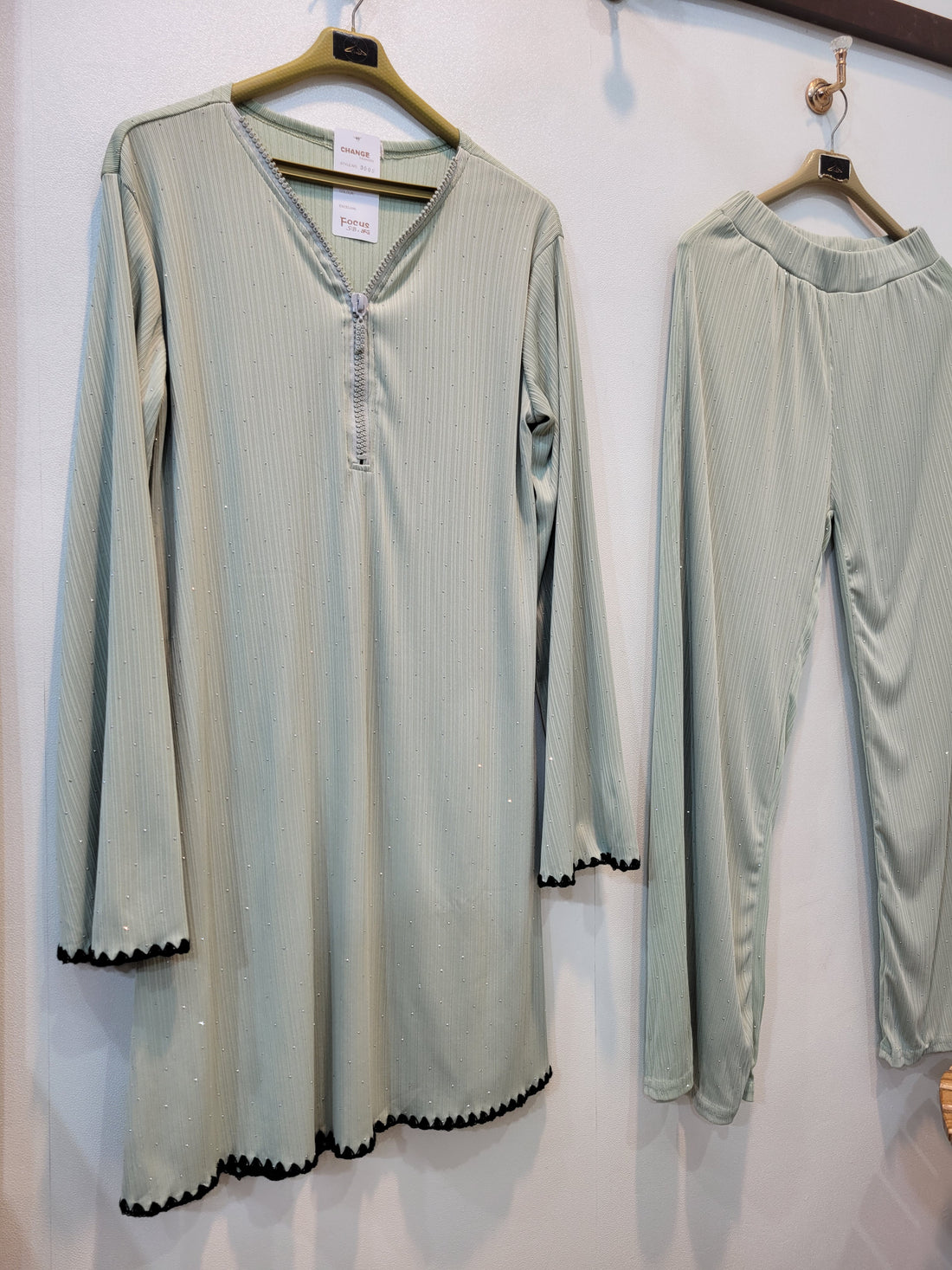 Long Shirt Coord (Pistachio)