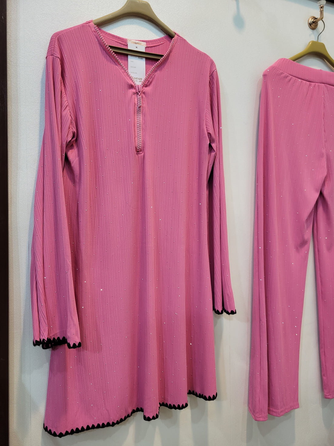 Long Shirt Coord (Pink)