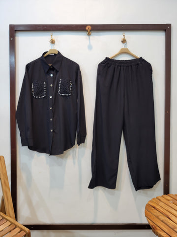 Pocket Button Down Coord (Black)