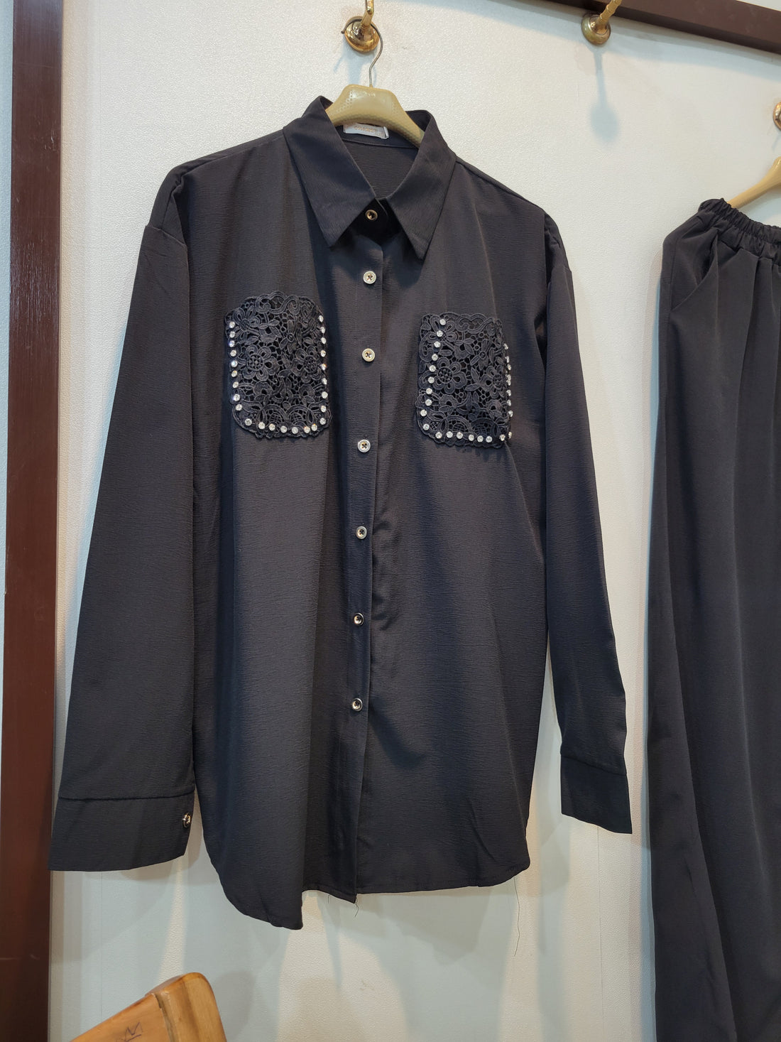 Pocket Button Down Coord (Black)