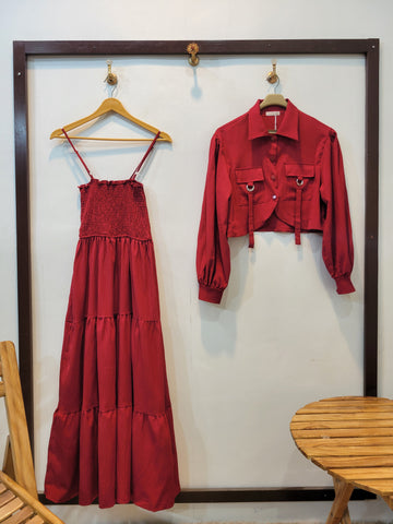 Elegant Jacket Maxi vol 2 (Maroon)