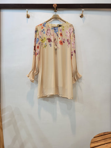 Floral Top (Beige)