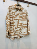 Casual Cotton Western Brown Shirt - Eva Al Nisa