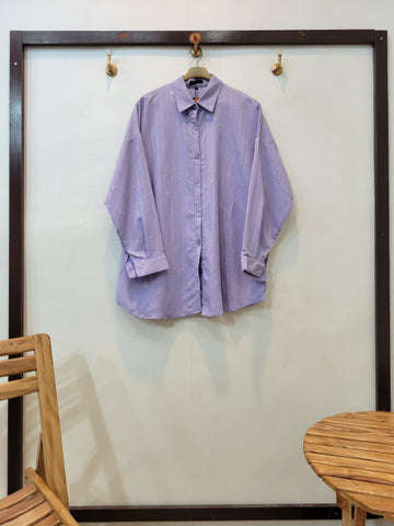 Bow 2.0 Button Down Top (Lilac)