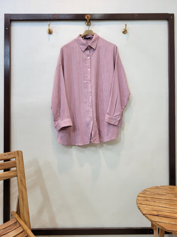 Bow 2.0 Button Down Top (Pink)