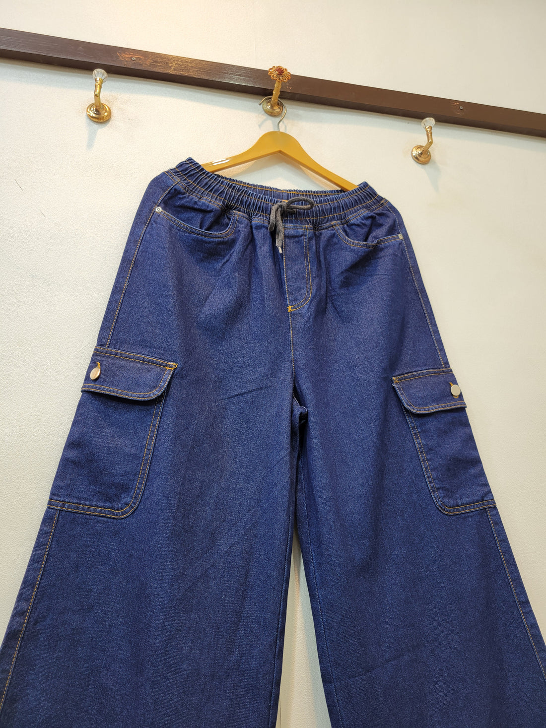Women Baggy Cargo 0030 ( Dark Blue )
