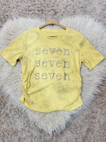 Crop T-Shirt Seven (Yellow)