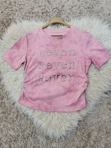 Crop T-Shirt Seven (Pink)