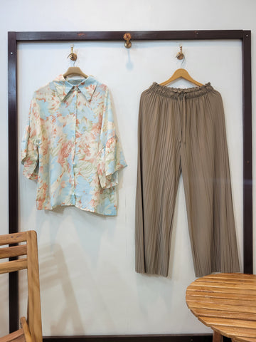 Comfy Co-ord (Sky Floral with Skin)