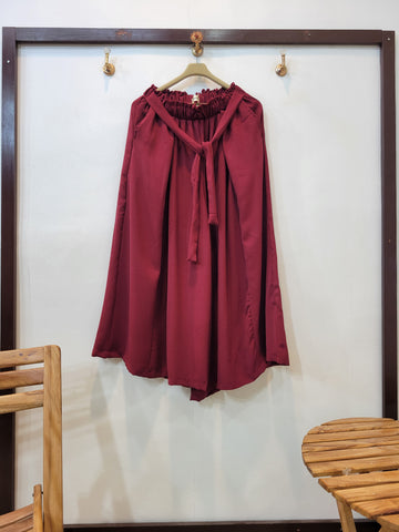Streetwear Plazo (Maroon)