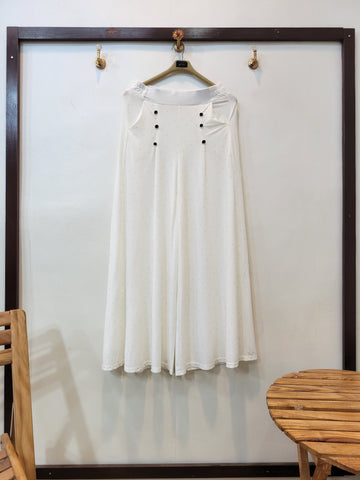 6 Button Jersey Flapper Stone (White)