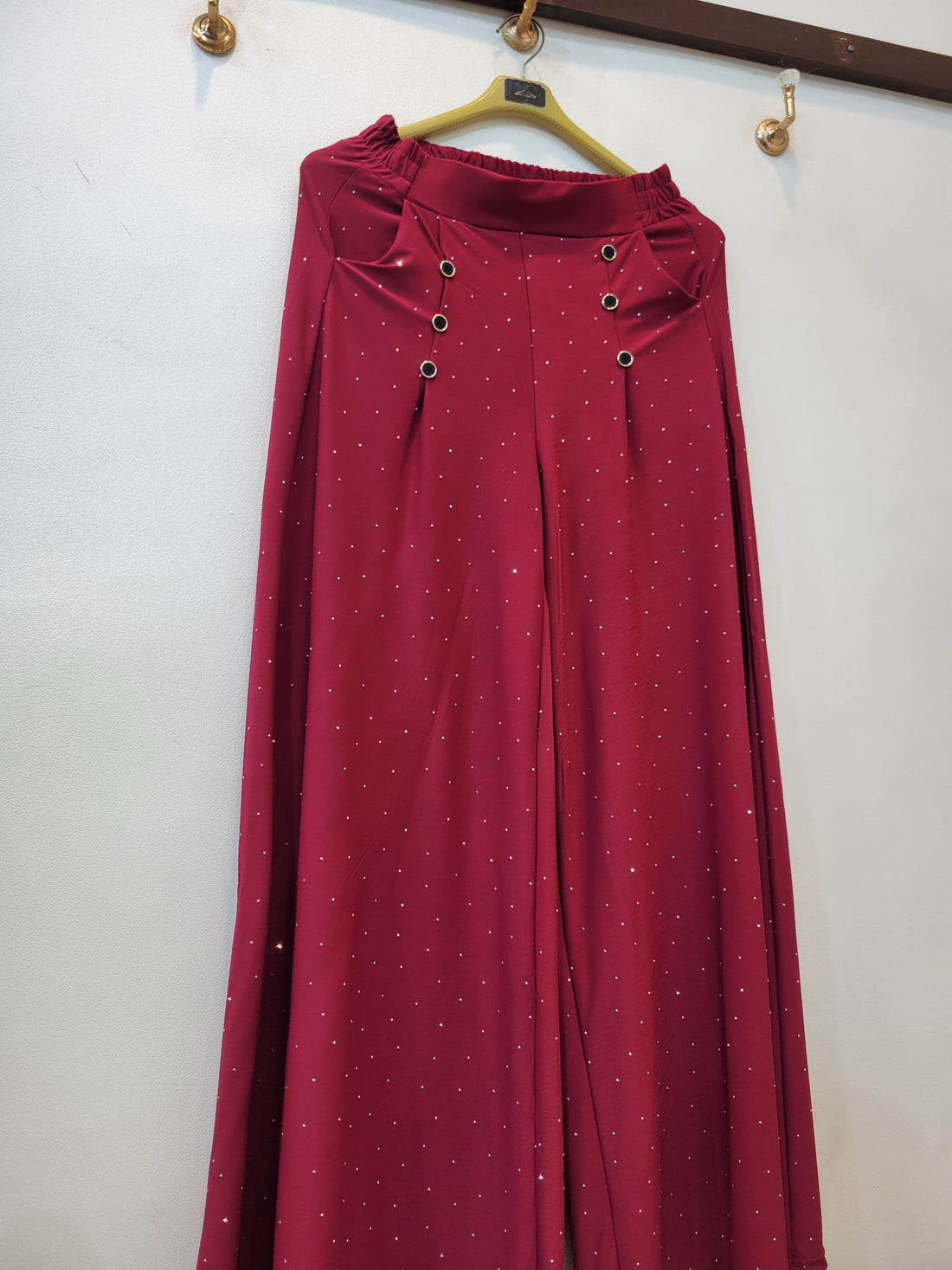 6 Button Jersey Flapper Stone (Maroon)