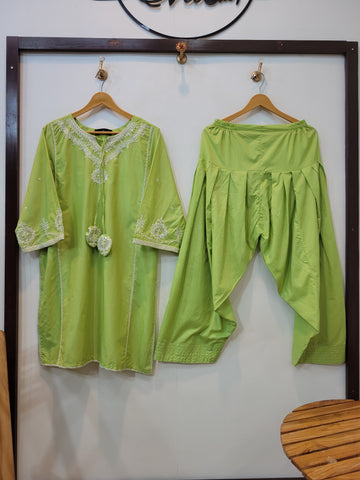 Summer Cotton Lawn Emb 2pcs (Green)