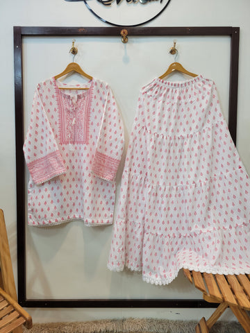 Rung Skirt Shirt ( Pink )
