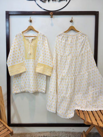 Rung Skirt Shirt ( Yellow )