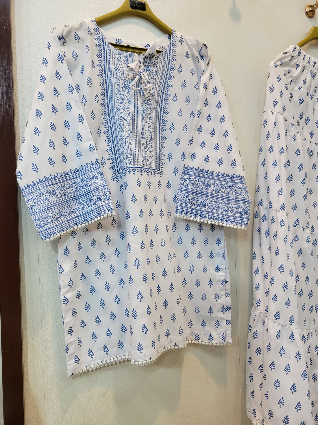 Rung Skirt Shirt ( Blue )