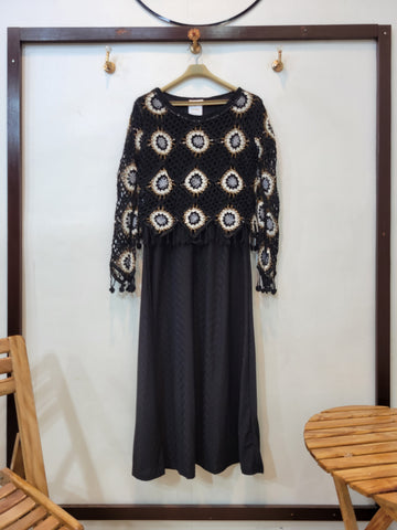 Crochet Sun Flower (Black)