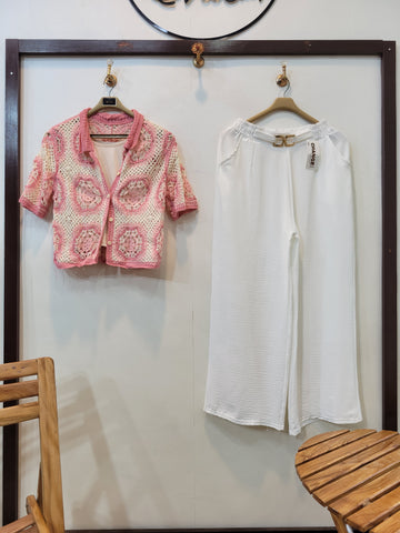 The Crochet Classic Coord (Pink White)