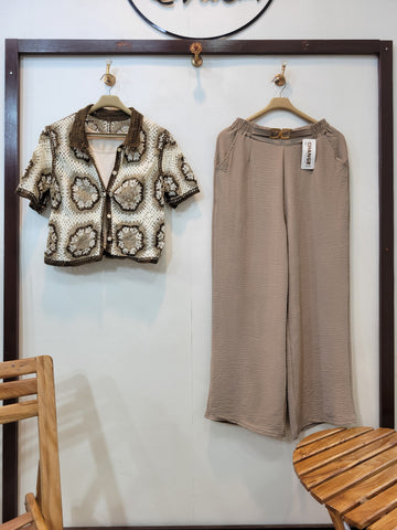 The Crochet Classic Coord (Brown Beige)