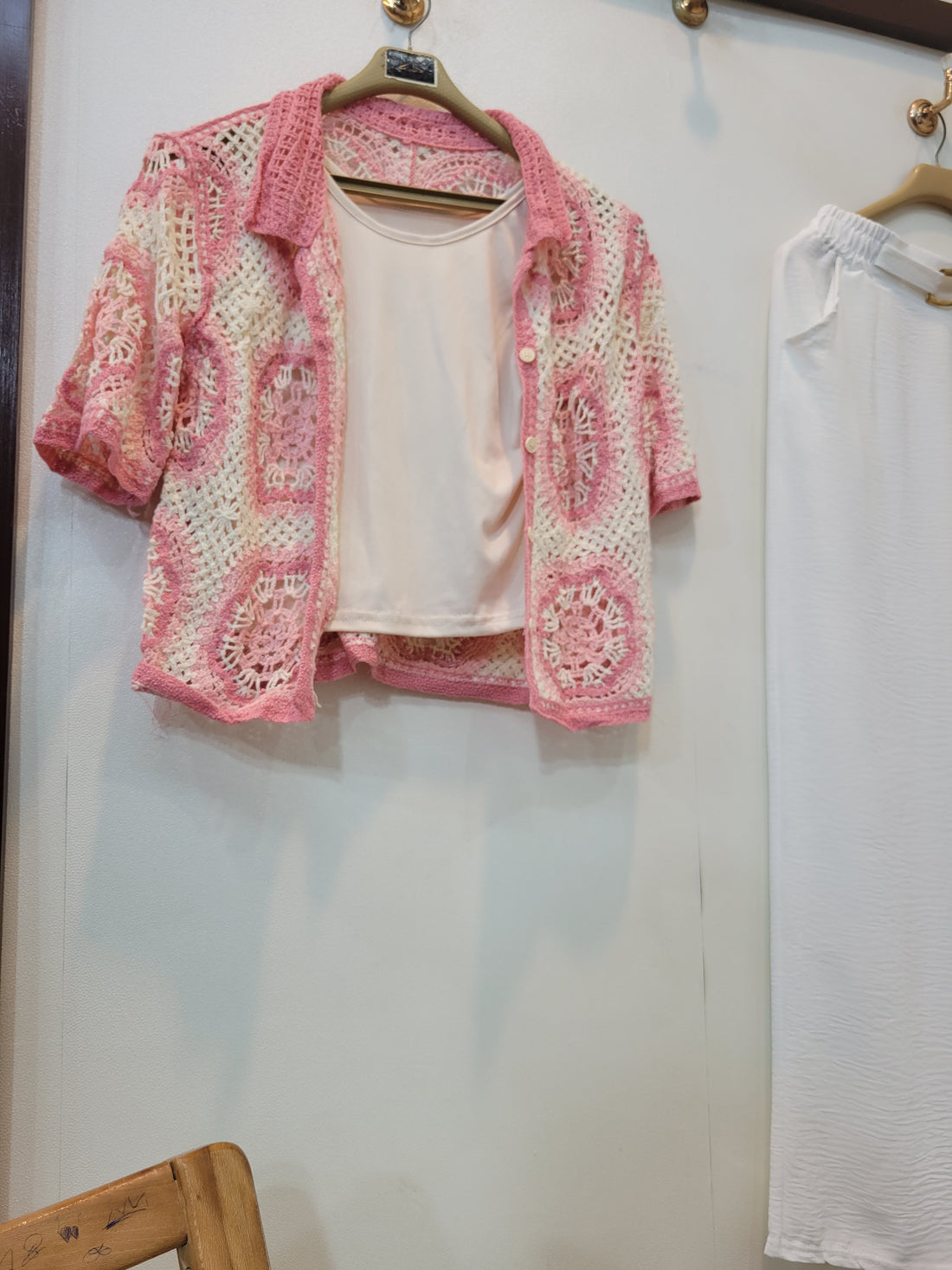 The Crochet Classic Coord (Pink White)