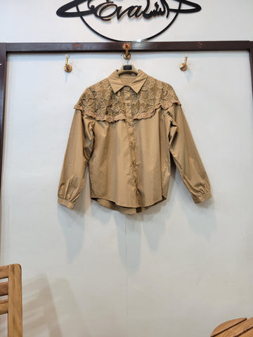 Daisy cotton shirt (Beige)
