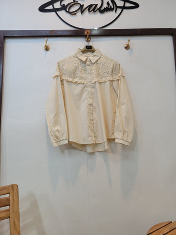 Daisy cotton shirt (Cream)