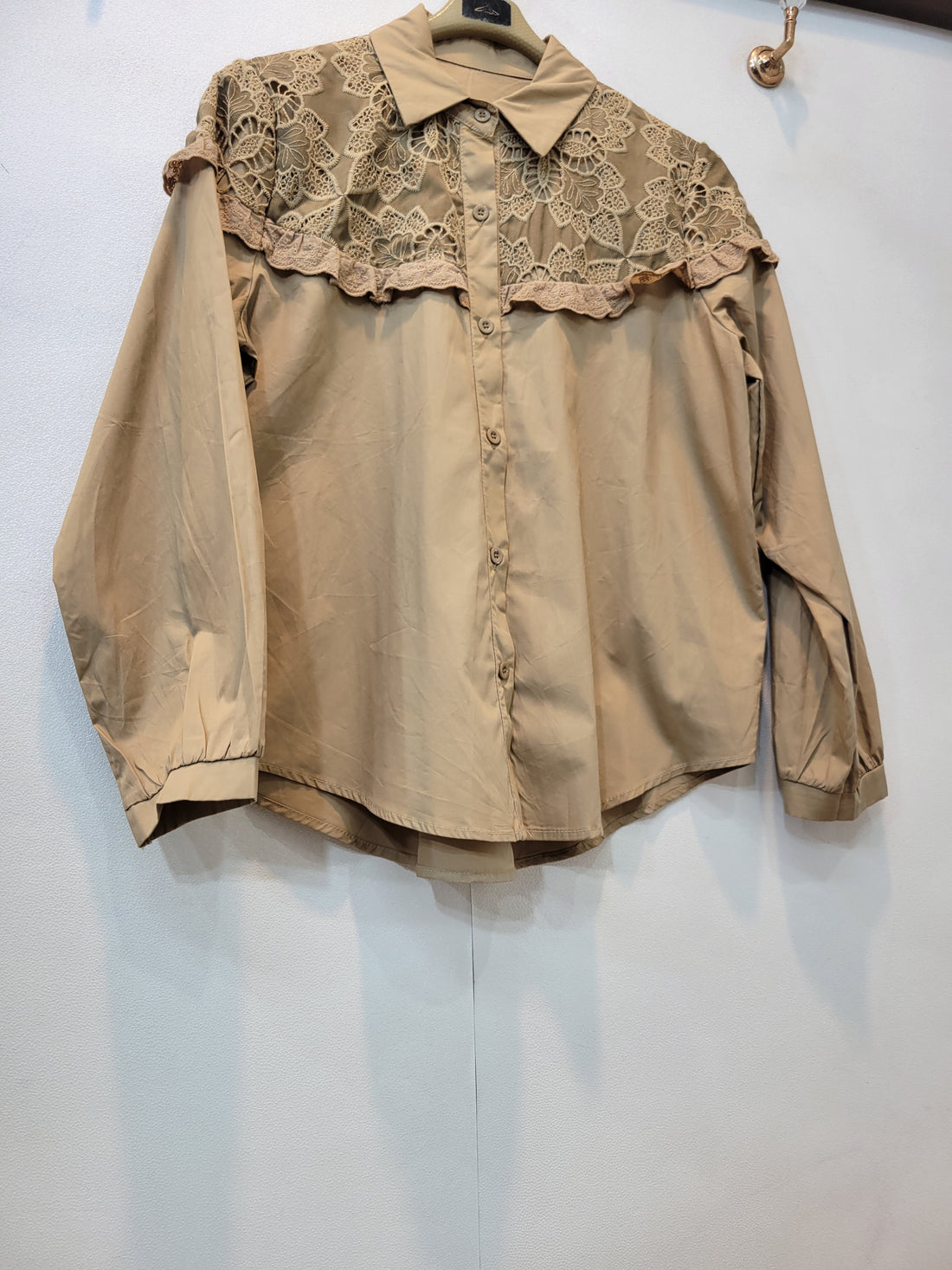 Daisy cotton shirt (Beige)