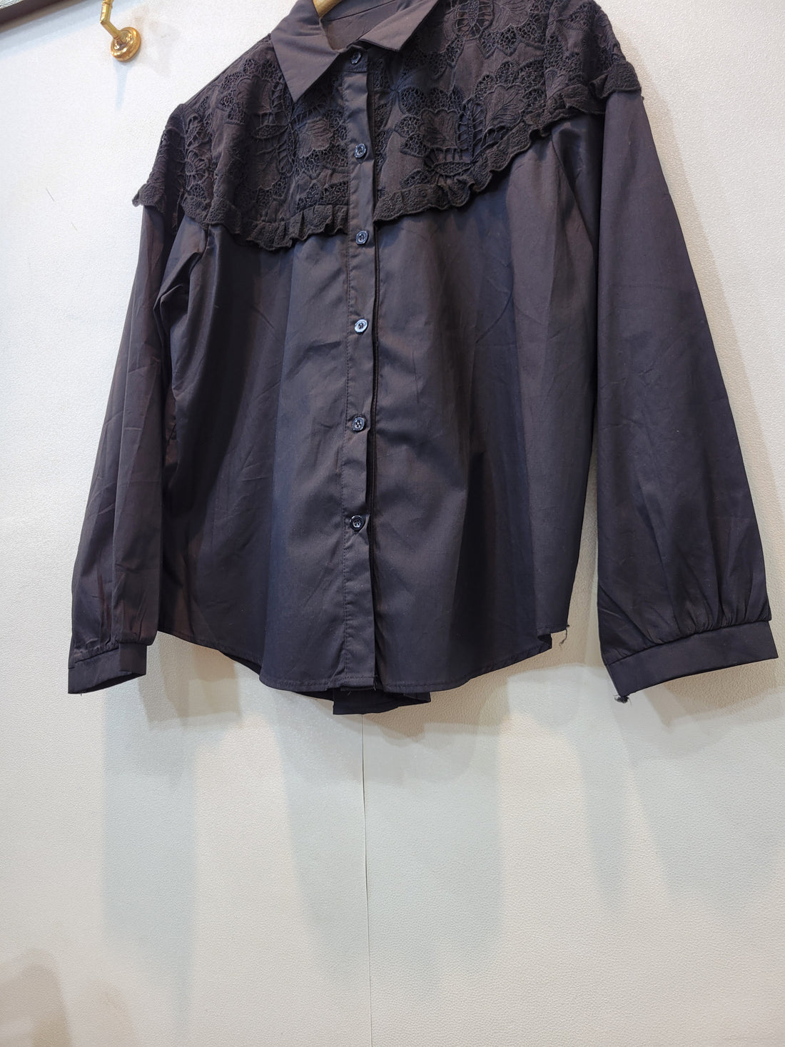 Daisy cotton shirt (Black)