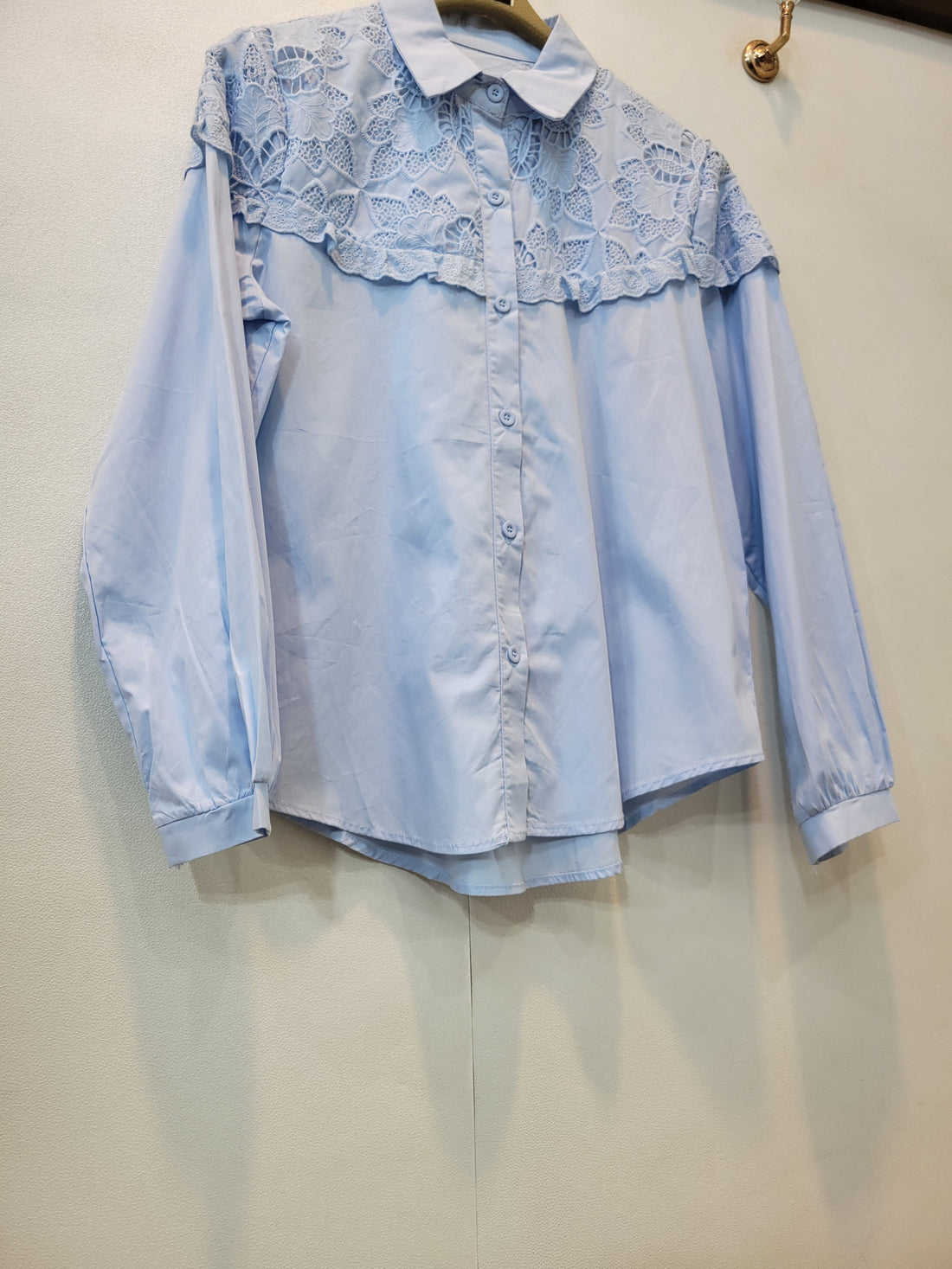 Daisy cotton shirt (Sky Blue)